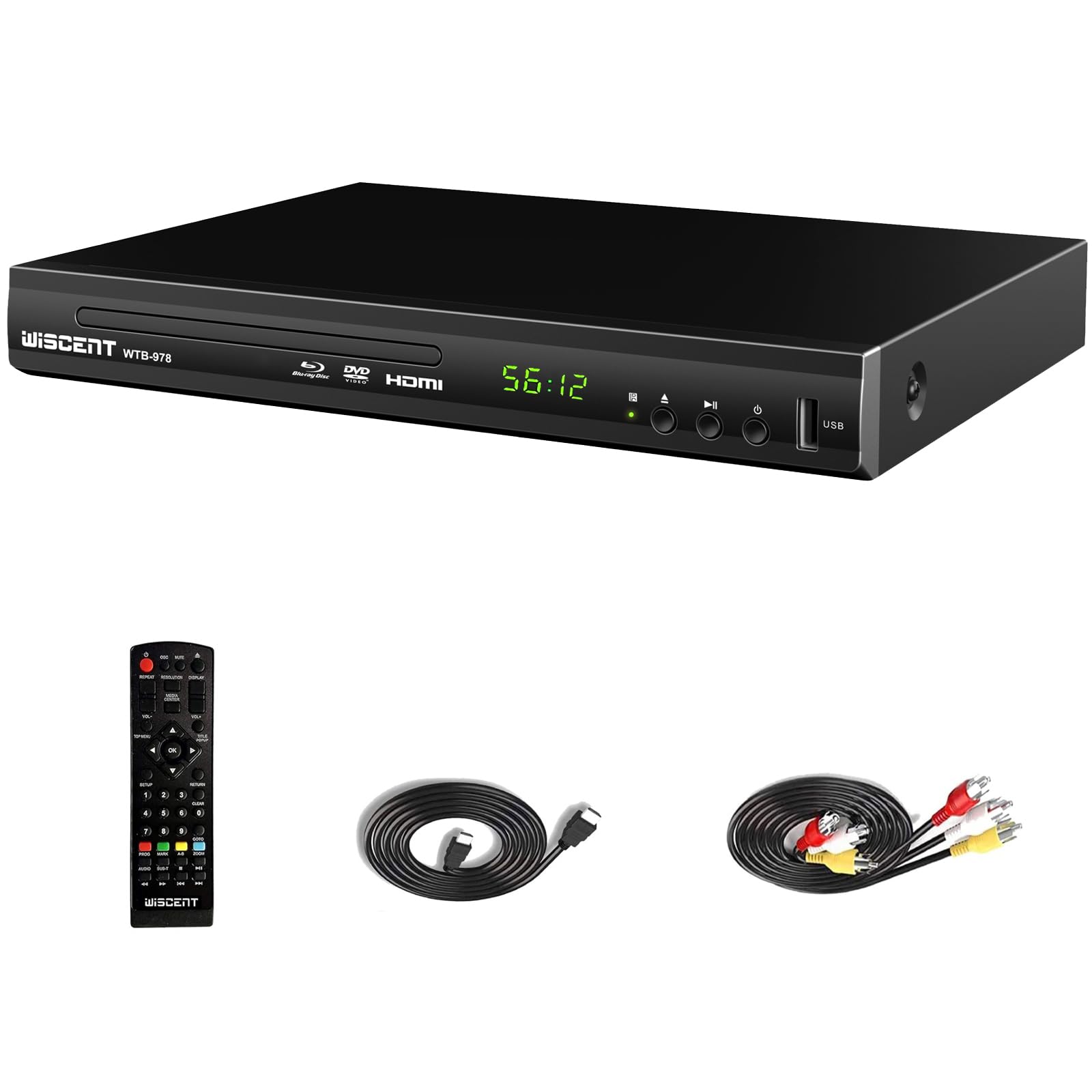 Amazon.com: Blu Ray DVD Player, WISCENT Full HD 1080p Home Theater